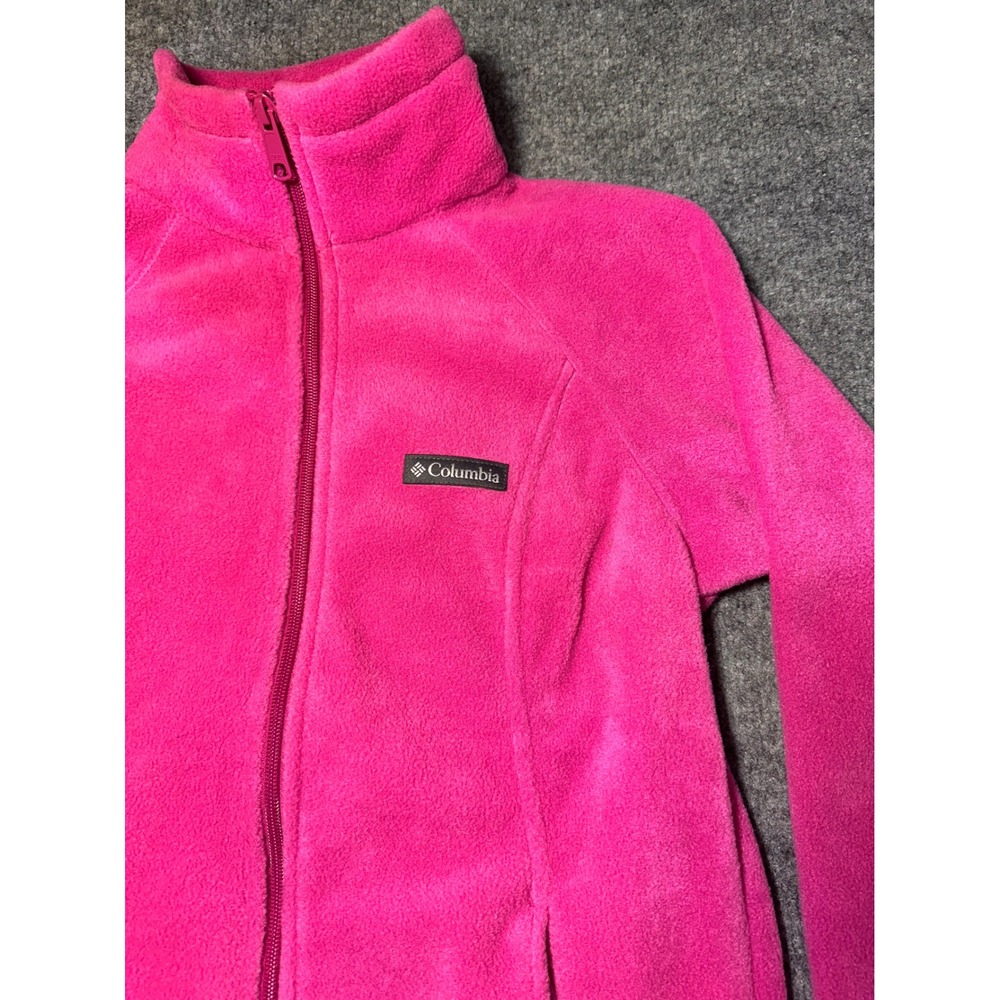 Columbia Women Benton Springs Full Zip Fleece Jacket Pink WL6439 Small